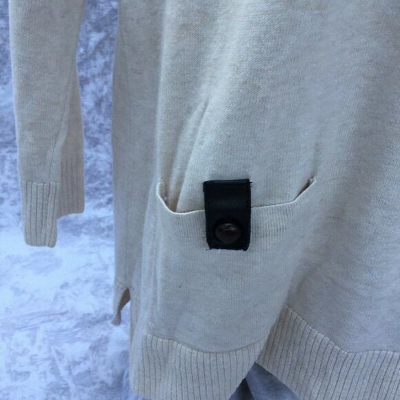 JEANNE PIERRE Cream Mock Neck Sweater Long Sleeve - Picture 3 of 7